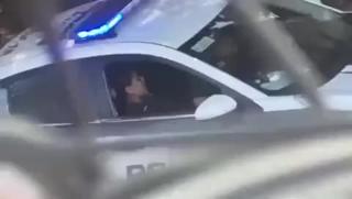 Mexican female police officer caught being masturbated in public by her partner inside the car preview 1