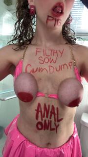 Filthy anal only piggy stuff her ass with vegetables and rolls around in the dirt preview 13